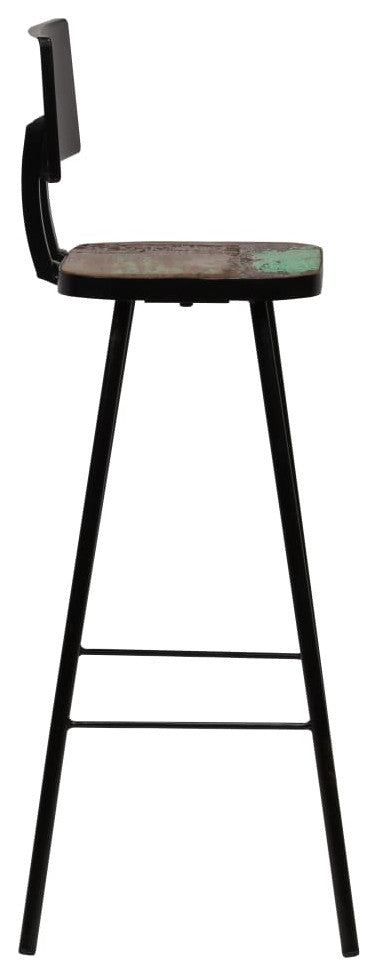 vidaXL Bar Stools 2 pcs Solid Reclaimed Wood