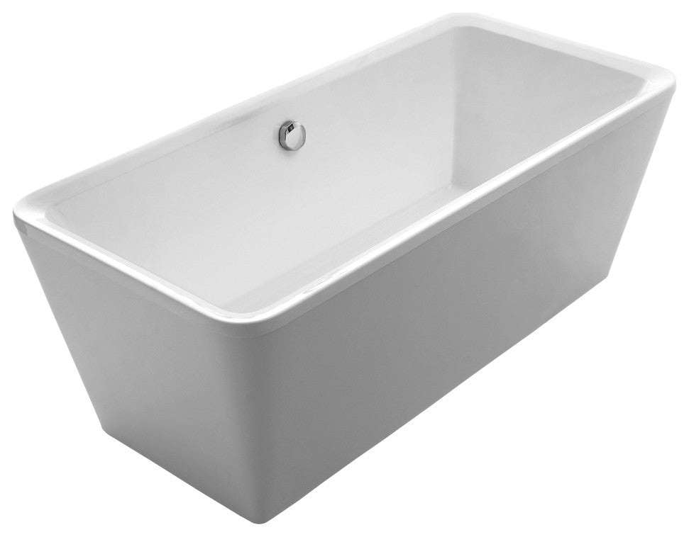 Bathhaus Cubic Style Freestanding Double Ended Lucite Acrylic Bathtub With a chr