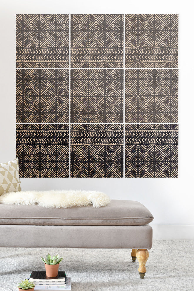 Deny Designs Dash and Ash Stars Above At Midnight Wood Wall Mural, 4'x4'