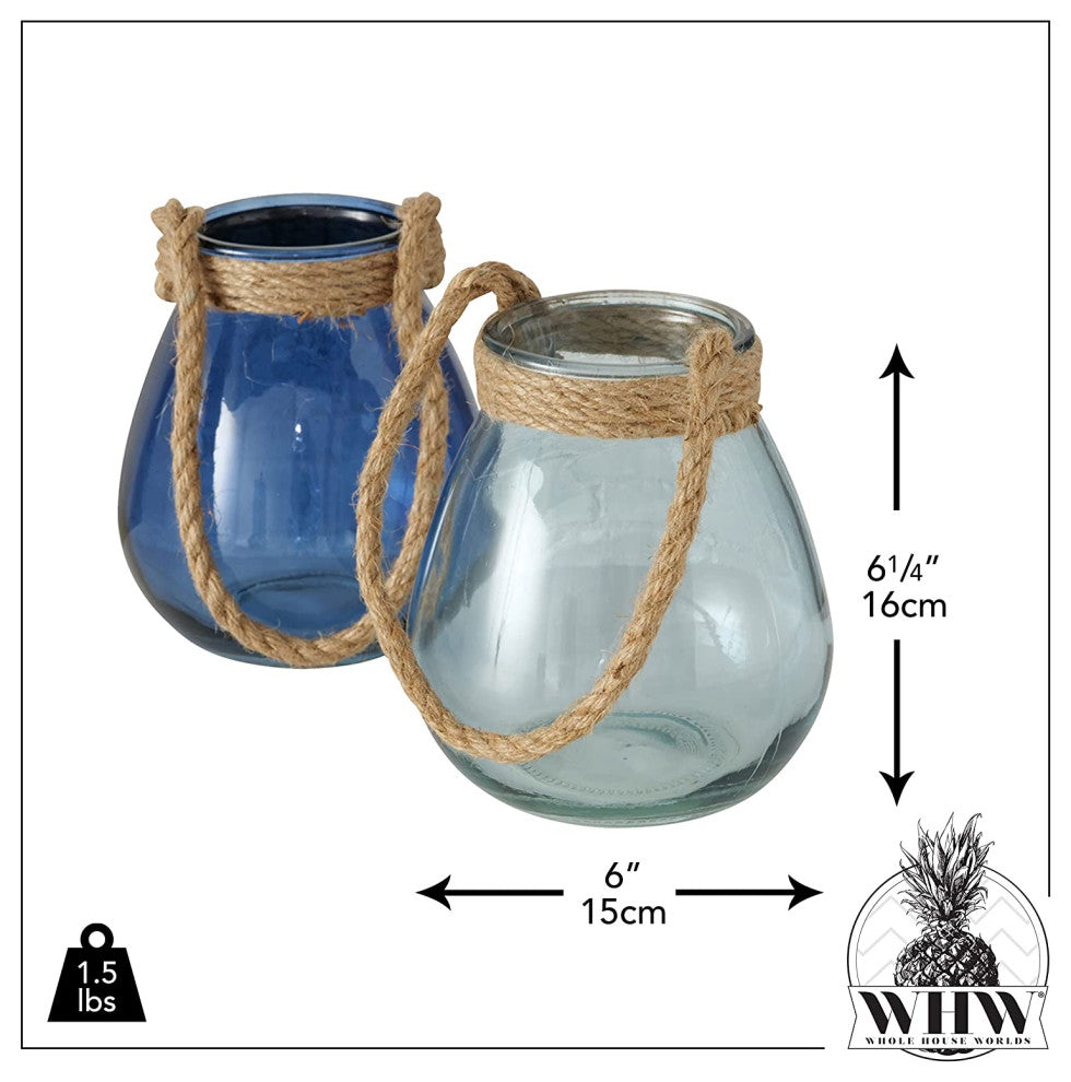 Bell-Jar Candle Holders, Set of 2