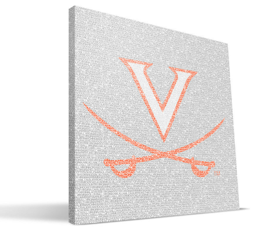 VA Cavaliers Typo Canvas Print, 16"x16"