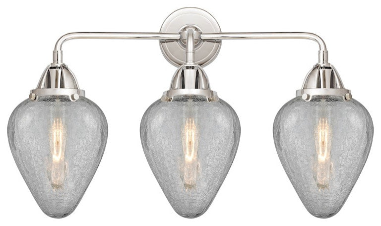 288-3W-PC-G165-LED 3 Light 24.5" Bath Vanity Light, Polished Chrome
