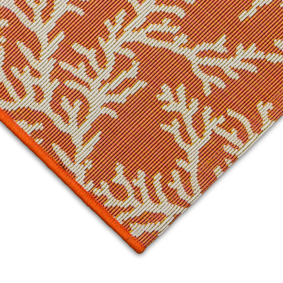 Esencia Coral Edge Indoor/Outdoor Mat Sunset 2'x2'10"
