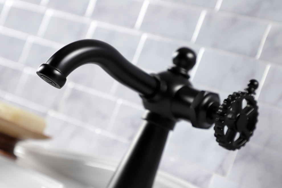 Kingston Brass KS3540CG Single-Handle Bathroom Faucet, Push Pop-Up