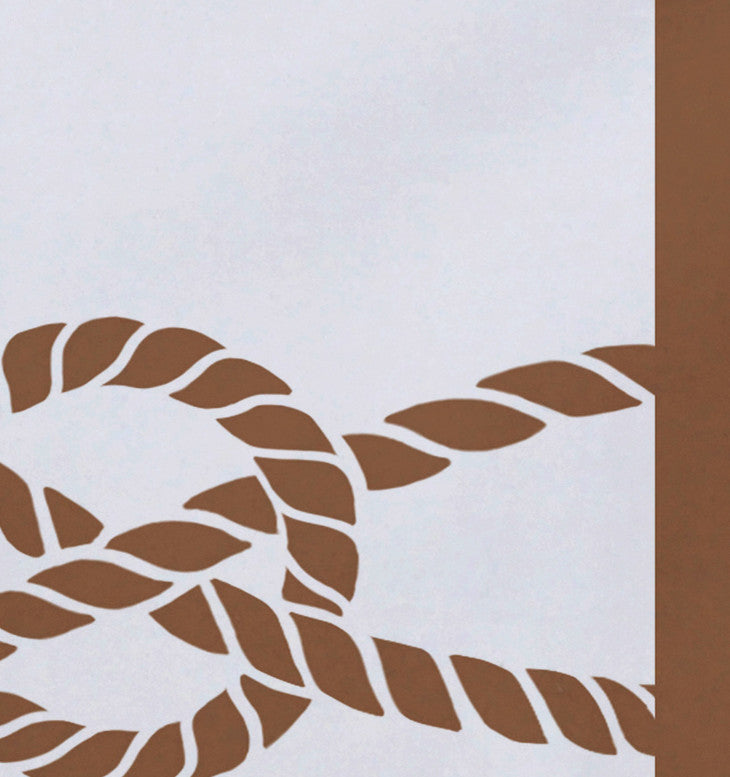 18"x14" Nautical Knot, Geometric Print Placemat, Beige And Taupe, Set of 4