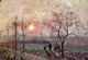 Camille Pissarro Sunset, Gallery Wrapped Canvas Print, 18"x27"