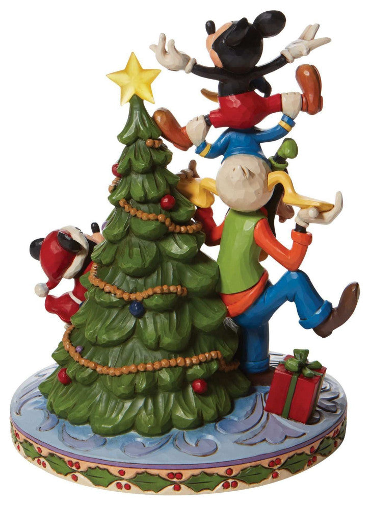 Jim Shore Merry Tree Trimming Polyresin Disney Fab 5 Mickey Mouse 6008979