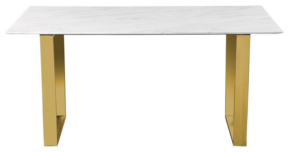 Cameron Dining Table, Gold