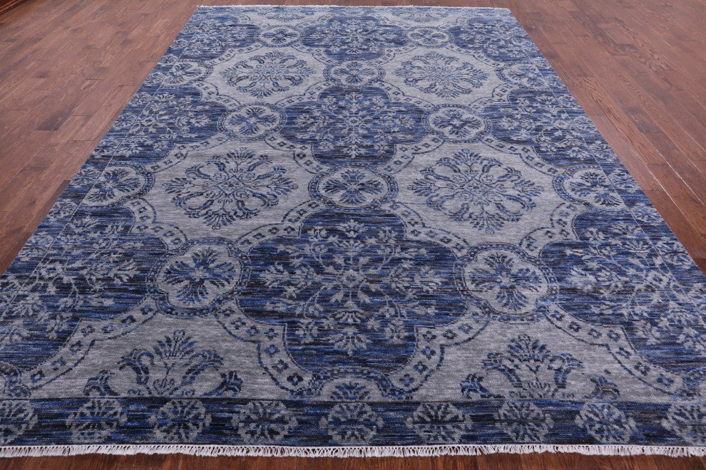Modern Hand-Knotted Wool Rug 9' 1" X 12' 2" Q8761
