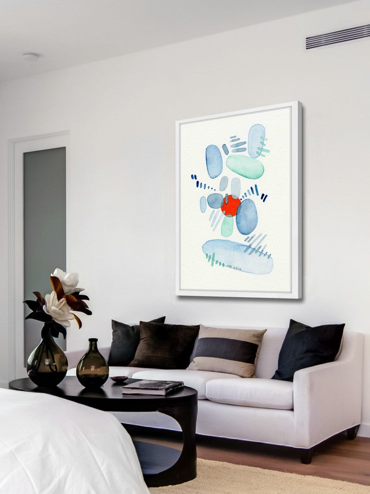 Marmont Hill, "Red Dot" by Nikki Galapon Framed Painting Print, 30x45