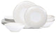 Stone Lain Linea Stoneware 12-Piece Dinnerware Set, White