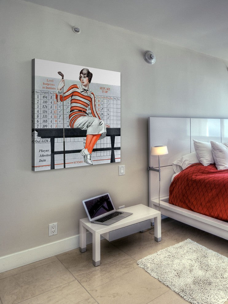 "Novice Golfer" Painting Print on Canvas by Coles Phillips