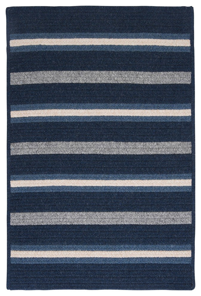 Salisbury Rug, Navy, 14"x17" Swatch Sample