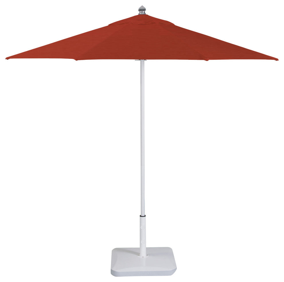 9' Round Flexibe Commercial Umbrella, White, Terracotta