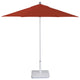 9' Round Flexibe Commercial Umbrella, White, Terracotta