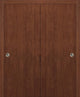 Sliding Closet Bypass Doors 48 x 80 & Hardware | Planum 0010 Walnut Modena