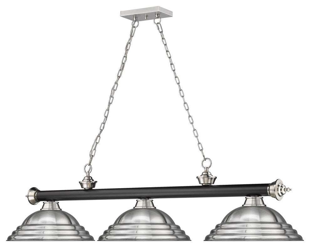 Zlite 2306-3MB-BN-SBN 3-Light Billiard, Brushed Nickel