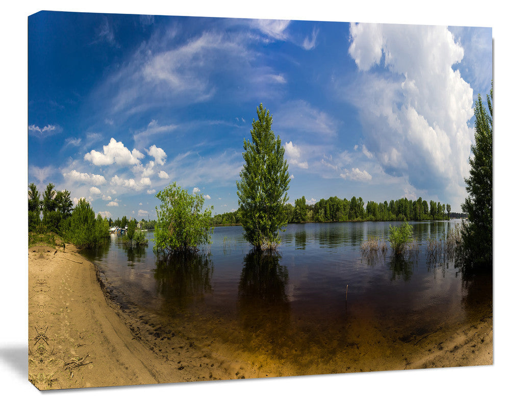 Small Flood Panorama, Landscape Canvas Art Print, 40"x30"