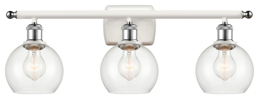 Innovations 516-3W-WPC-G122-6-LED 3 Light Vanity Light, White, Polished Chrome