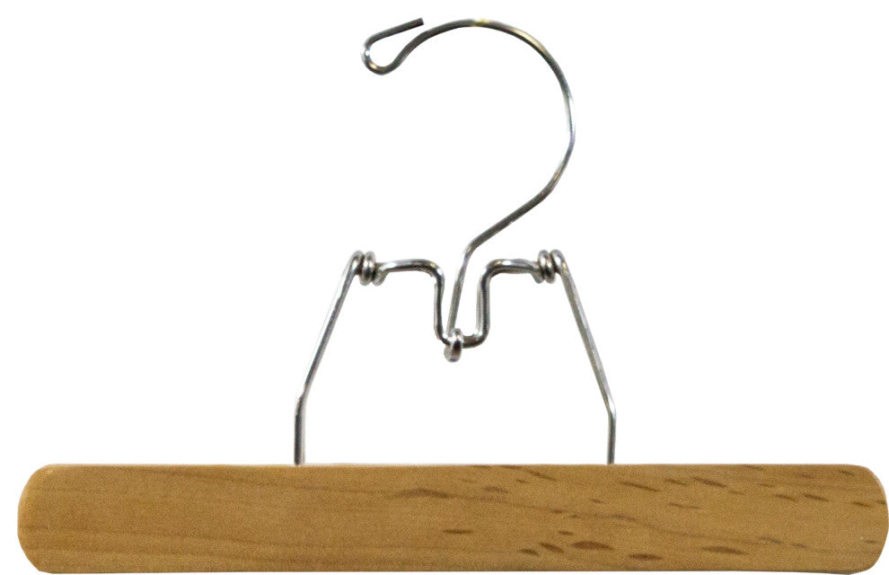 Wooden Clamp Hanger With Easy Snap Lock, Natural, Box of 24