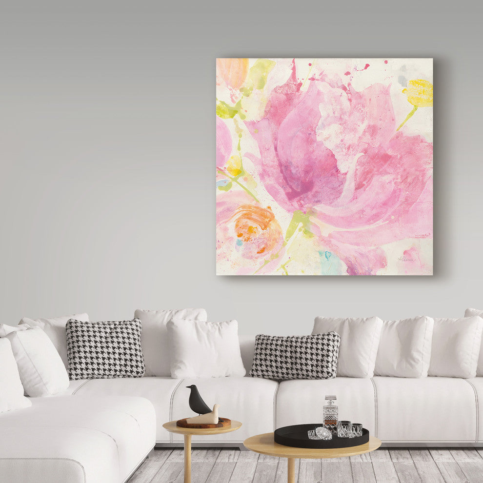 "Spring Abstracts Florals II Crop" by Albena Hristova, Canvas Art, 35"x35"