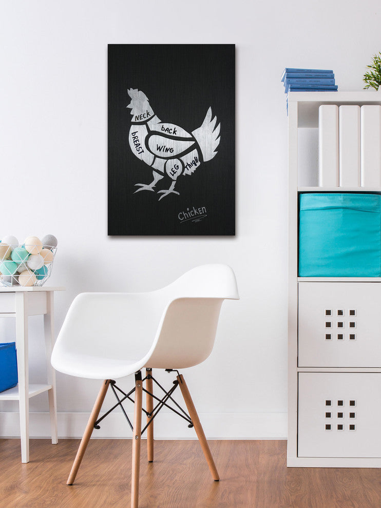"Chicken Formation" Painting Print on Brushed Aluminum, 16"x24"