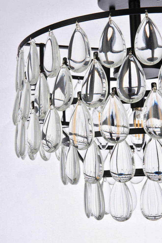 Murphy 16" Flush Mount, Black