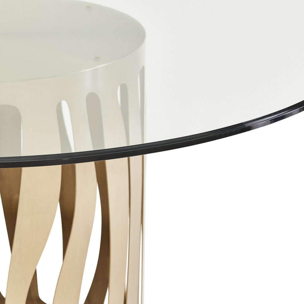 La Rachelle Round Dining Table - Champagne