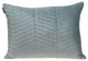 Gray Quilted Velvet Zig Zag Decorative Lumbar Pillow