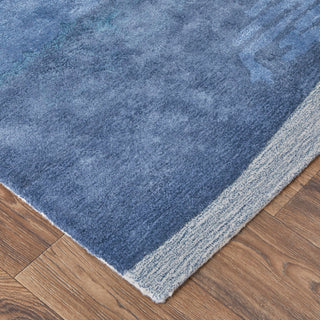 Ramiro R8921 Transitional/Industrial/Casual Rug, Blue/Ivory, 10'x14'