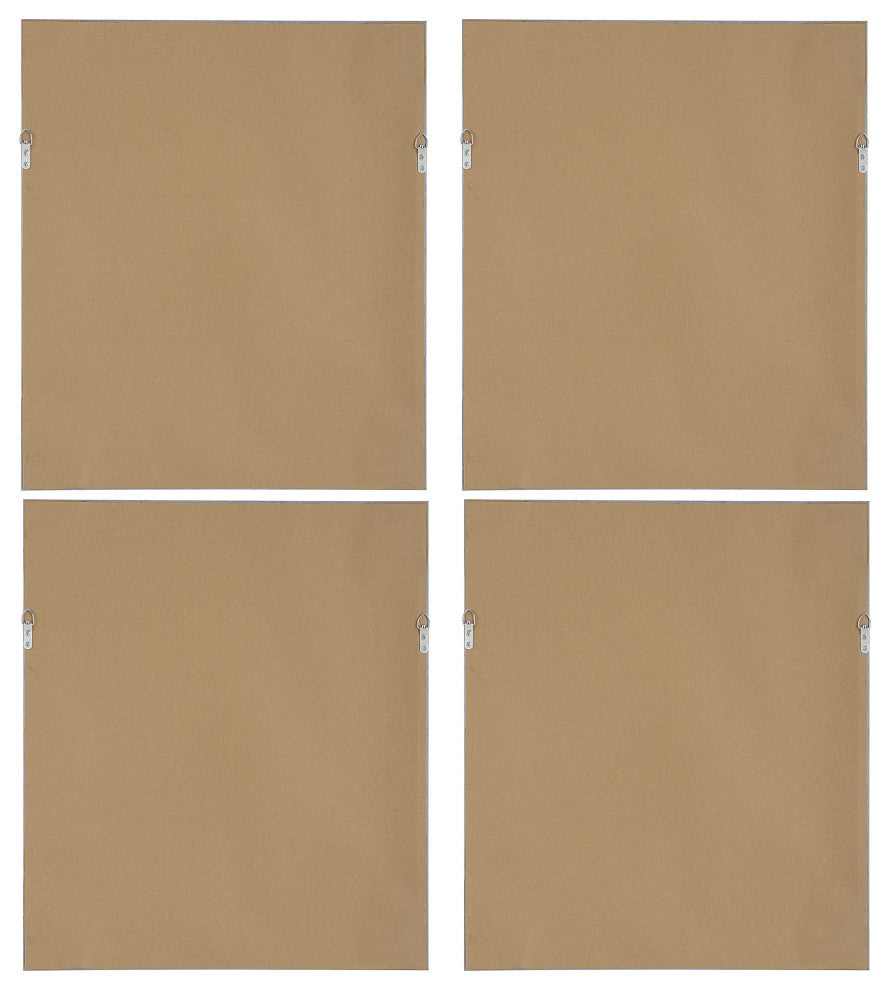 Uttermost Wildflower Study Plastic Paper Prints in Brown/Green/White (Set of 4)