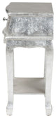 Harriet Classic and Traditional Silver Finished Wood 1-Drawer Nightstand