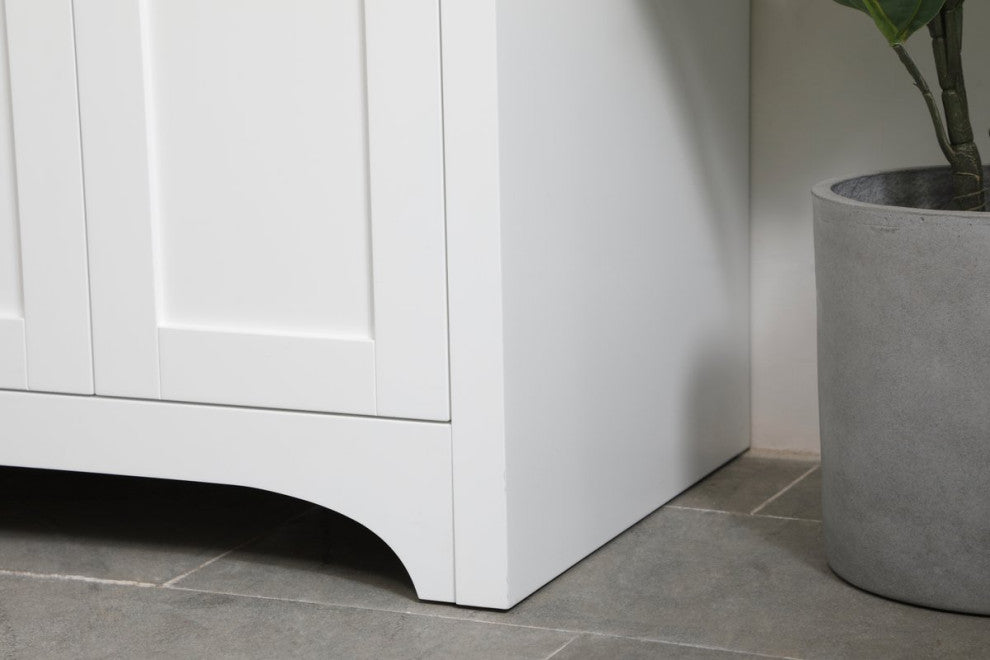 24" Single Bathroom Vanity, White