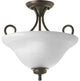 2-Light Close-To-Ceiling, Antique Bronze