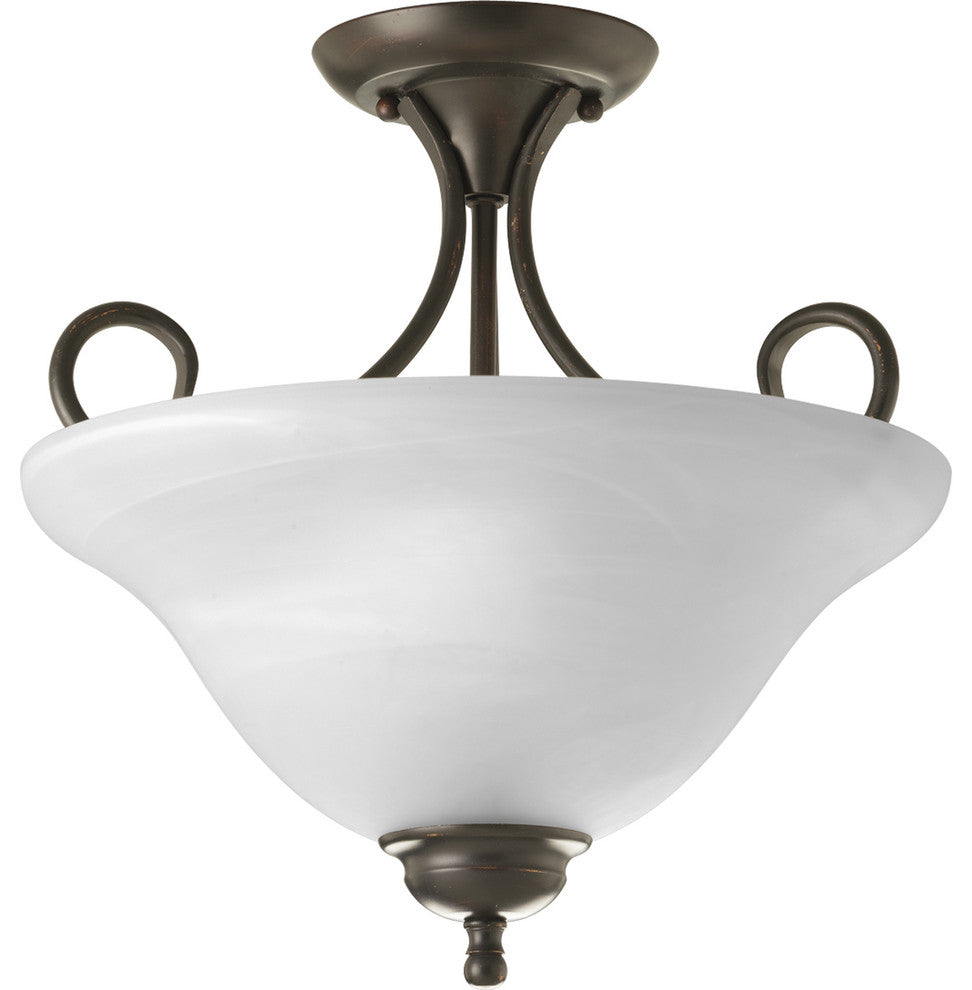 2-Light Close-To-Ceiling, Antique Bronze