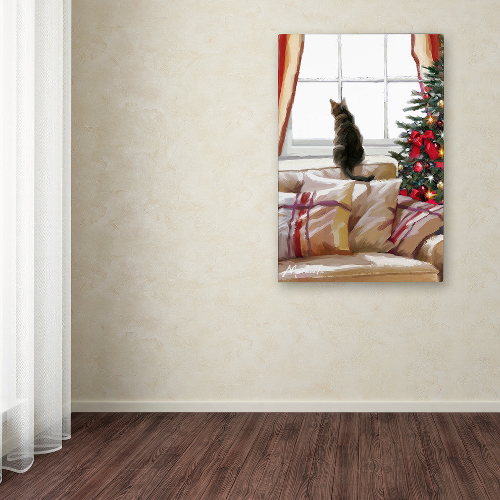 The Macneil Studio 'Cat on Chair' Canvas Art, 19"x12"
