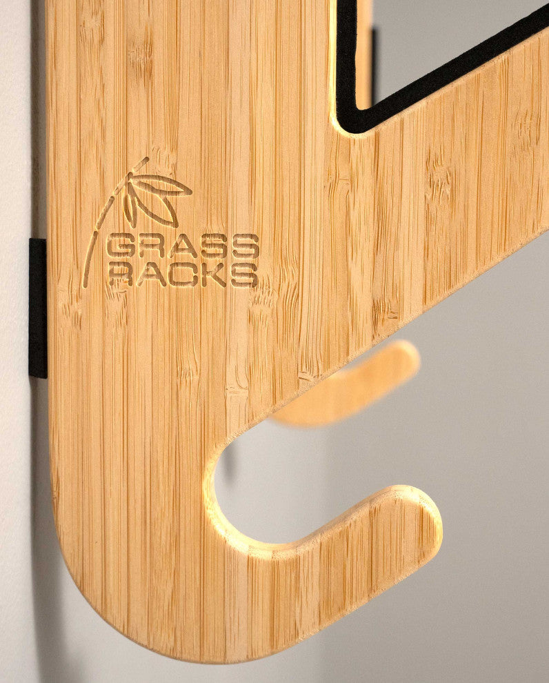 Bamboo Skateboard Rack & Snowboard Rack - The Moloka'i Series, Bamboo, Quad