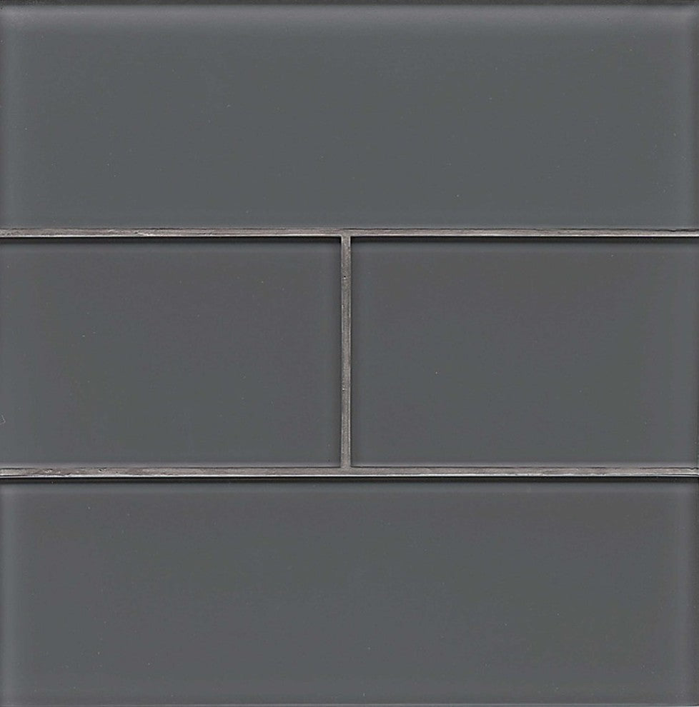 4"x12" Hamptons Glass Subway Tile, Pelican