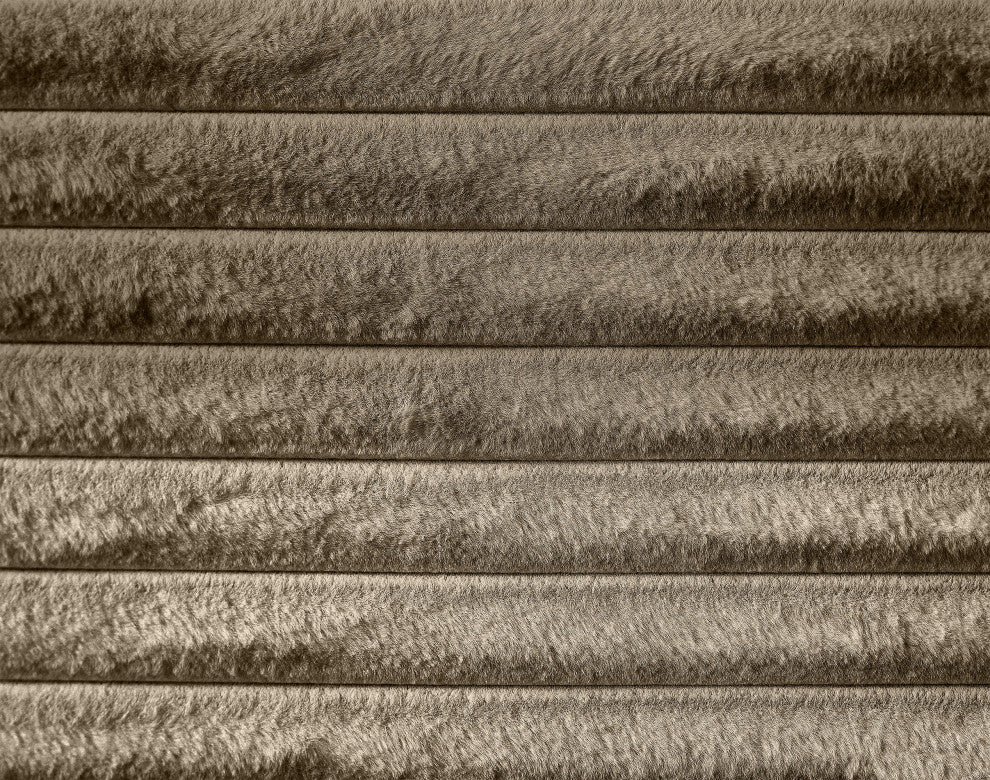 Dexter Upholstered Bed, Taupe, Full, Corduroy Fabric