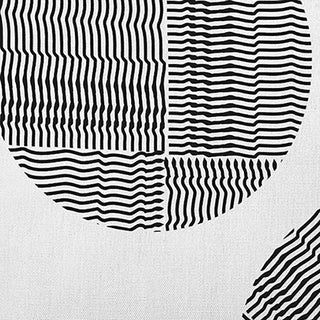 Circles Polyester Indoor Pillow, Raven Black, 20"x20"