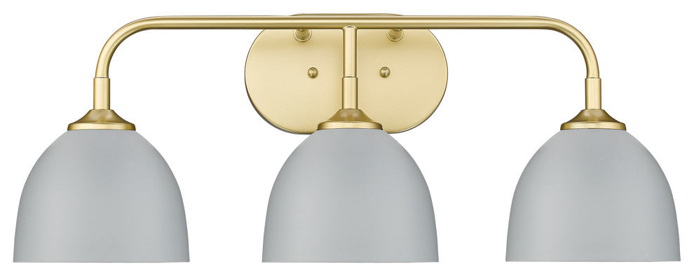 Zoey 3 Light Bath Vanity, Olympic Gold With Gray
