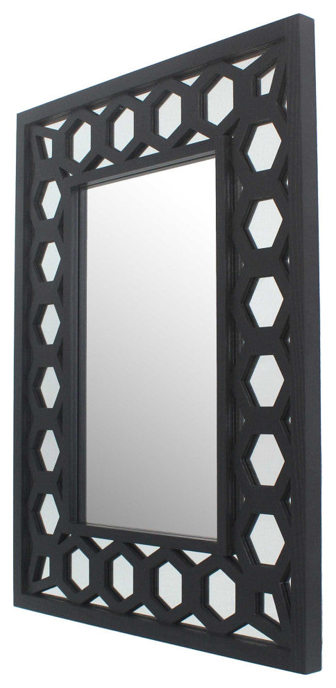 HomeRoots 40" x 30" x 2" Black, Vintage, Dressing - Mirror