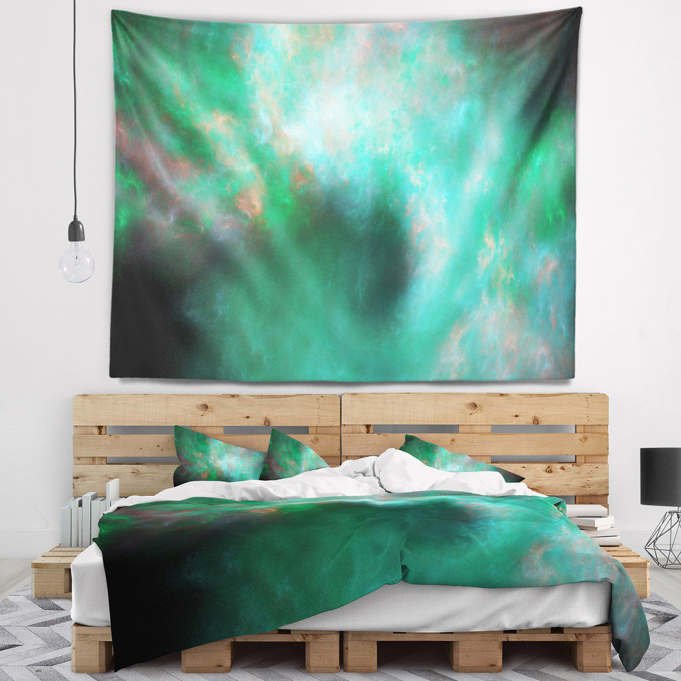 Perfect Clear Blue Starry Sky Abstract Wall Tapestry, 39"x32"