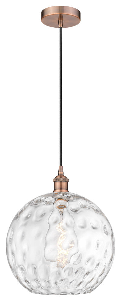 Innovations 616-1P-AC-G1215-12 1-Light Mini Pendant, Antique Copper
