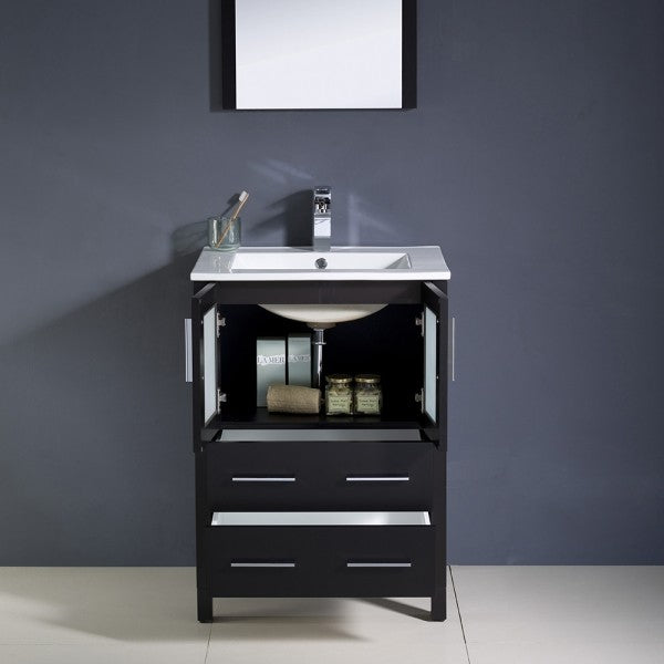 Fresca Torino 24" Espresso Modern Bathroom Vanity With Integrated Sink