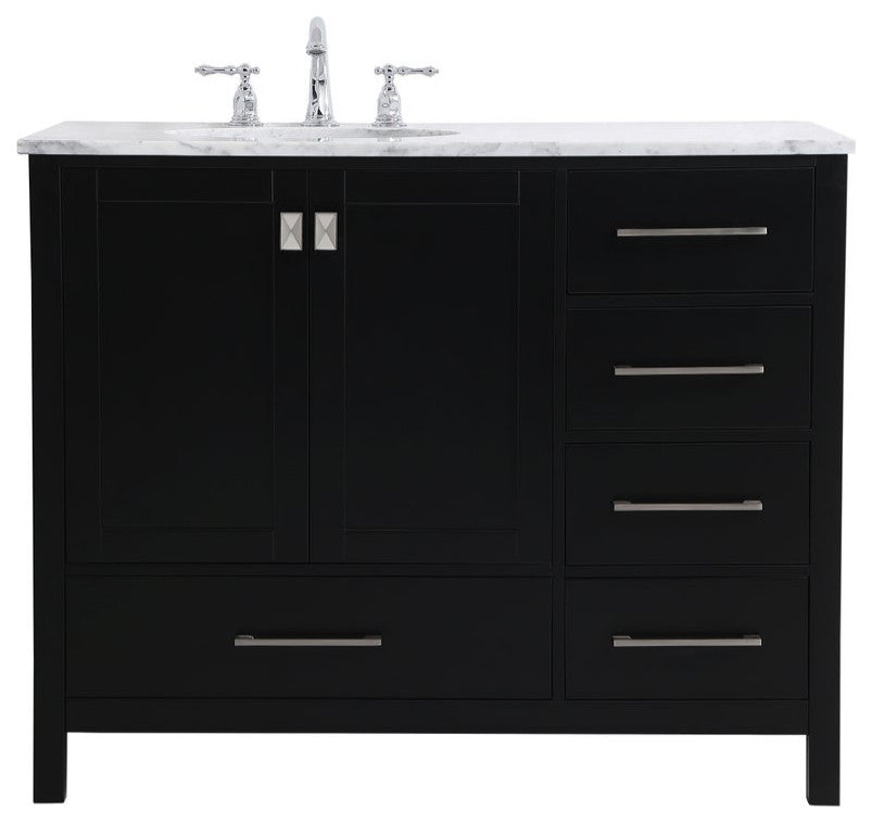 Elegant VF18942BK 42"Single Bathroom Vanity, Black