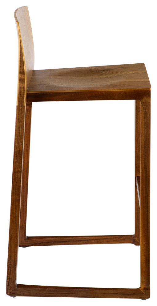 Hanna Counter Stool, 25.5" Seat Height, Walnut
