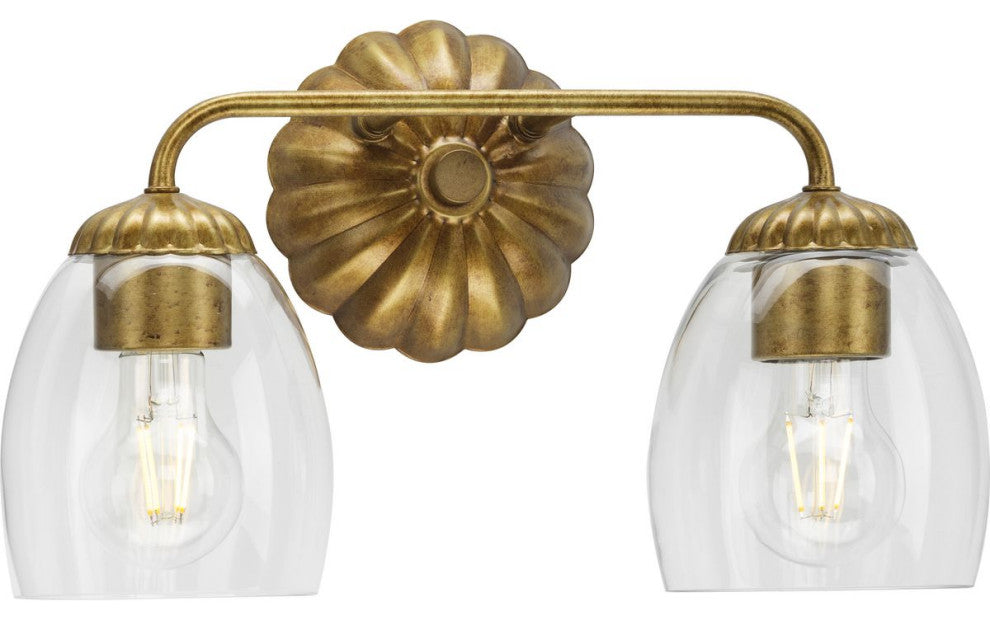 Quillan Collection Transitional Bath and Vanity Light, Gold Ombre
