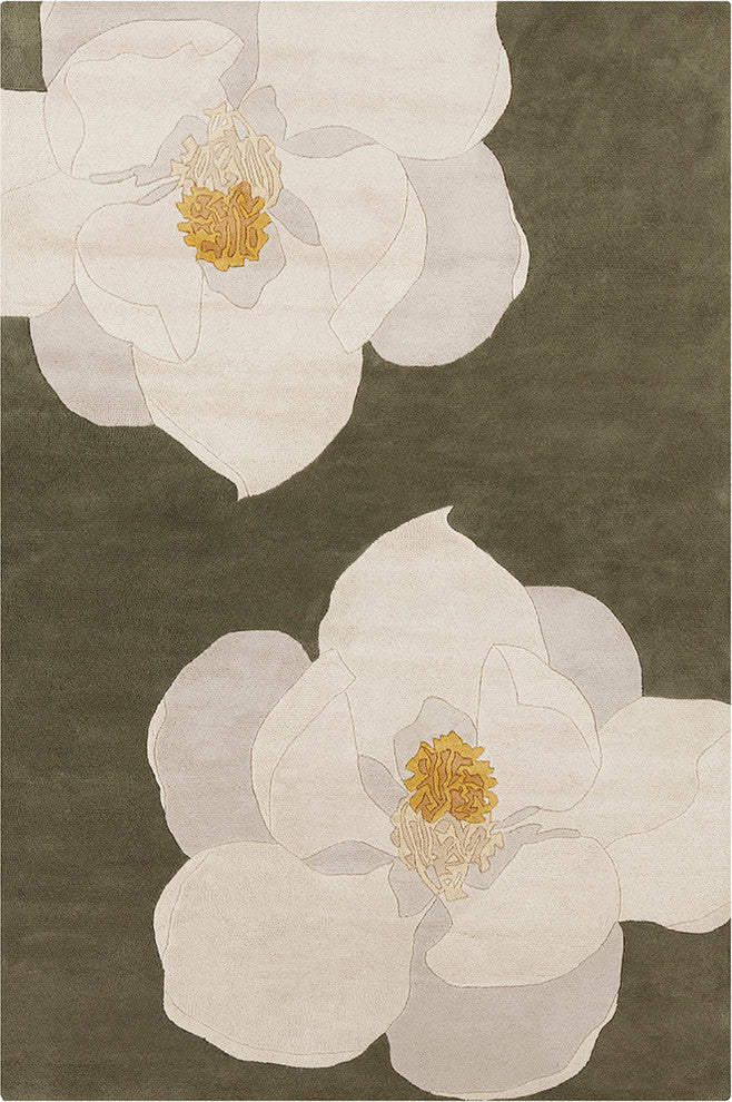 Allie Floral Contemporary Area Rug, 8'x10'