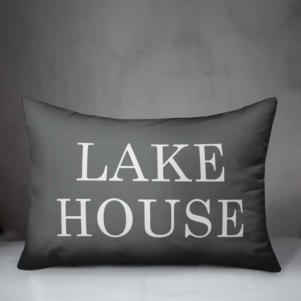 Lake House Outdoor Lumbar Pillow
